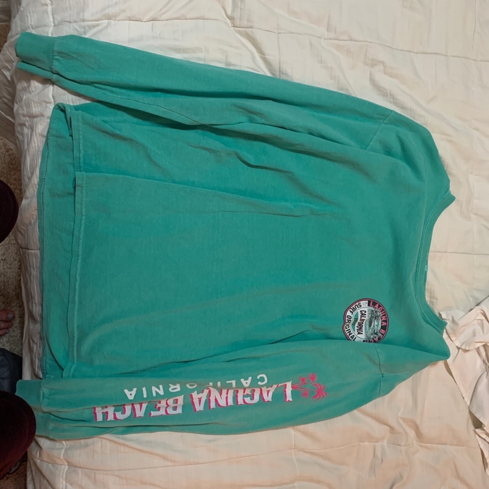 Turquoise long sleeve Laguna Beach shirt